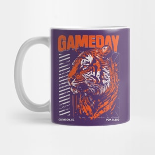 Vintage Gameday Tiger // Purple and Orange Awesome Tiger // Football Game Day Mug